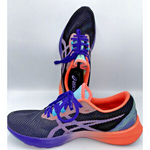 Size 9.5 Asics Versablast Lightweight Womens Black Purple Orange Running Shoes